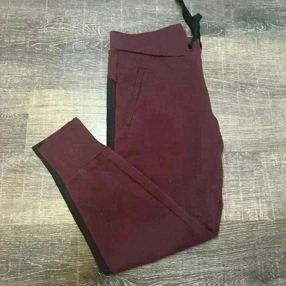 Athleta Metro Track Joggers Maroon Size Small - Picture 7 of 9